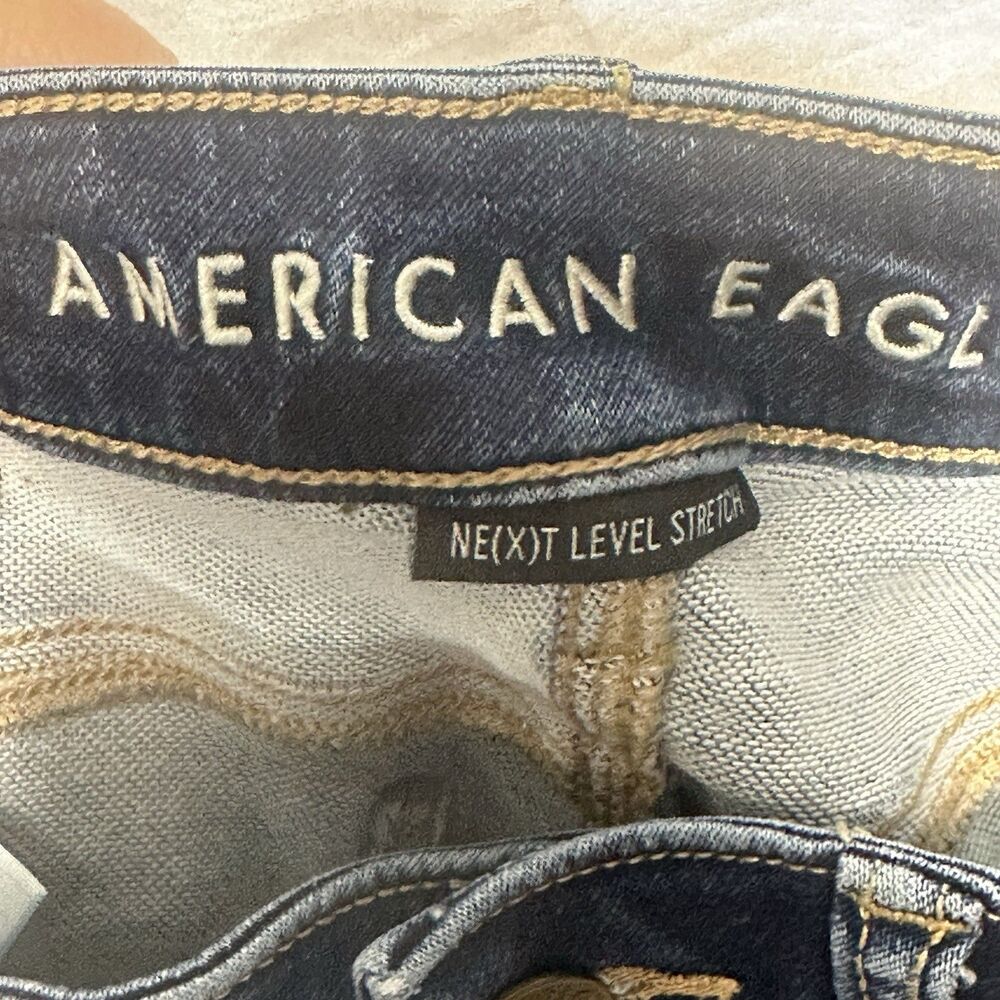 American Eagle Women's Next Level Stretch Hi-Rise Jegging Size 00 Distressed - Picture 8 of 10